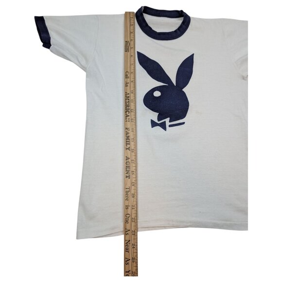 Vintage Playboy Single Stitch T Shirt Ringer Size S/M 70s 80s‎ *READ - Picture 8 of 8